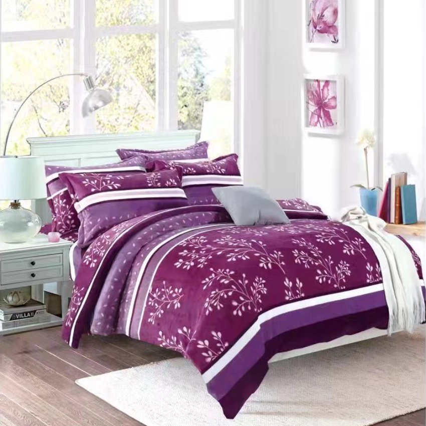 法蘭絨床包組 落葉情深