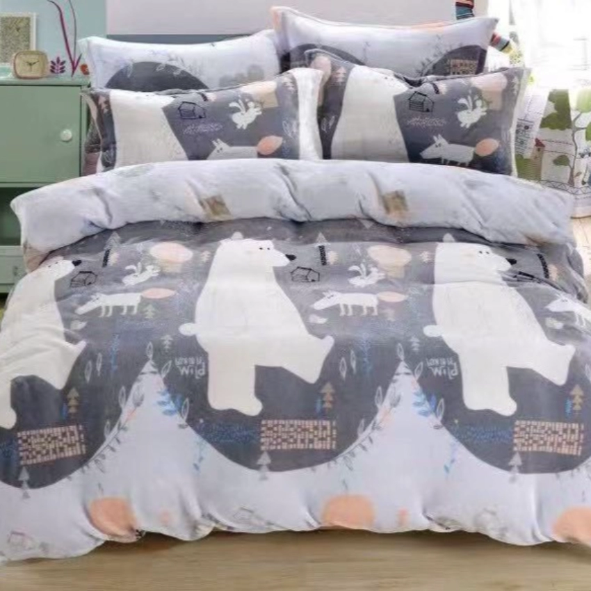 法蘭絨床包組 大白熊