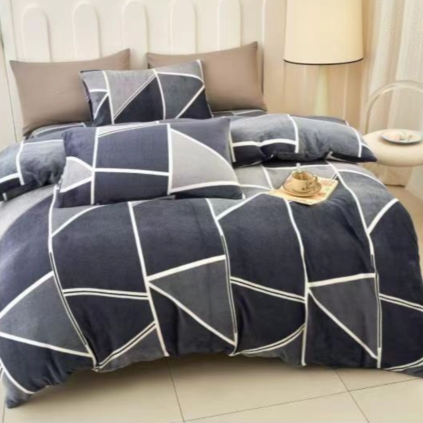 法蘭絨床包組 幾何