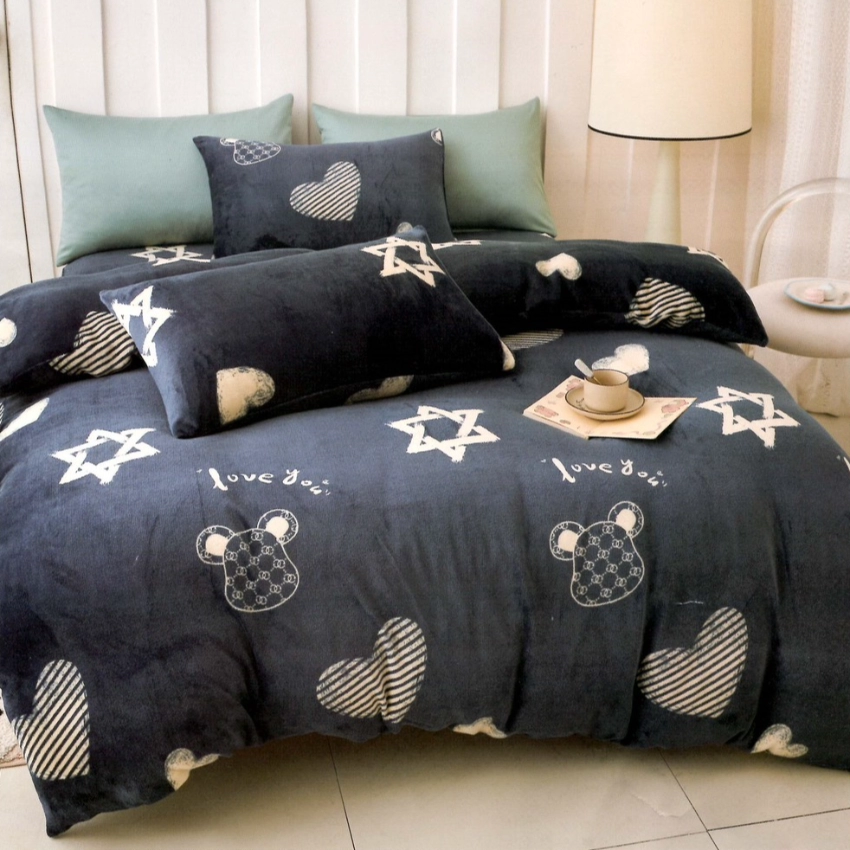 法蘭絨床包組 布魯貝瑞